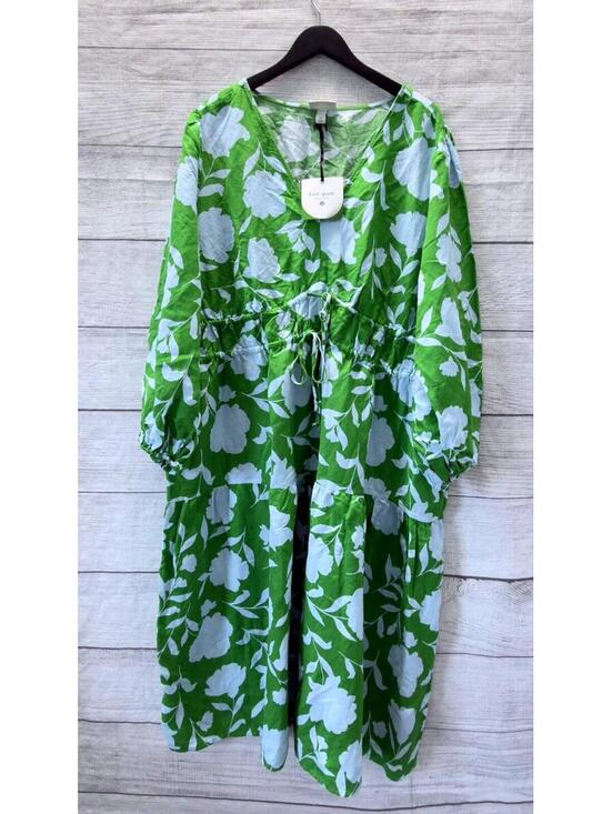 kate spade Dresses & Skirts - Kate Spade x Target Floral Green Blue Linen Maxi Dress Women Size 3X